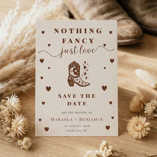 Save The Date Rien de Fantaisiste, Juste un Mariage Occidental R (Créateur téléchargé)
