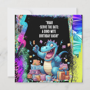Save The Date "Roar-Serve la Date : A Dino-Mite Birthday Bash !"