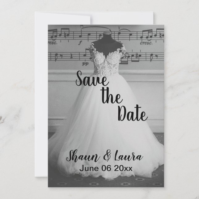 Save The Date Robe de mariée Enregistrer la date (Devant)