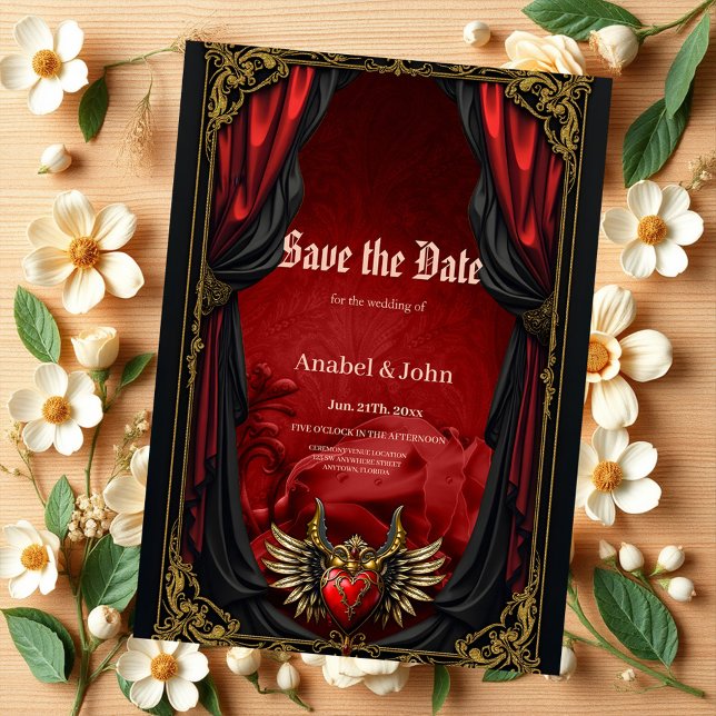 Save The Date Romance gothique, coeur de la passion. (Créateur téléchargé)