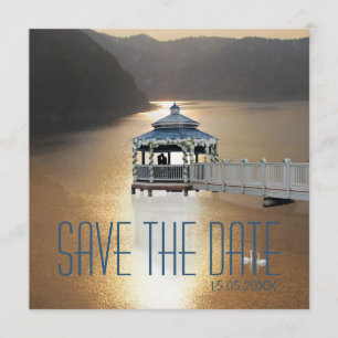 Save The Date Romance sur les économies de lac la date