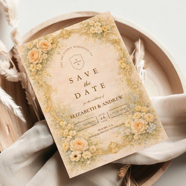 Save The Date Romantic Baroque Garden Wedding (Créateur téléchargé)