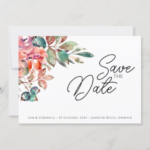 Save The Date Romantic Blush Mauve Horizontal Enregistrer la car