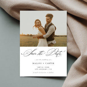 Save The Date Romantic Chic Script tendance Mariage photo rustiq