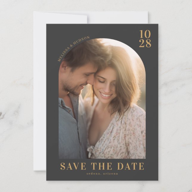 Save The Date Romantic Gold Elegant Photo (Devant)
