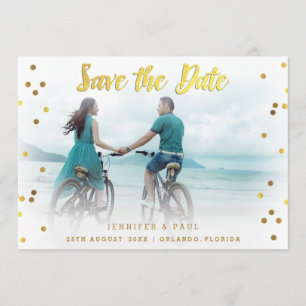 Save The Date Romantique Confetti Enregistrer la date Mariage Ph