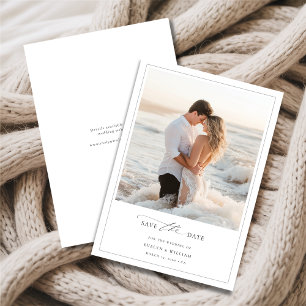 Save The Date Romantique Destination Beach Mariage de cadre phot