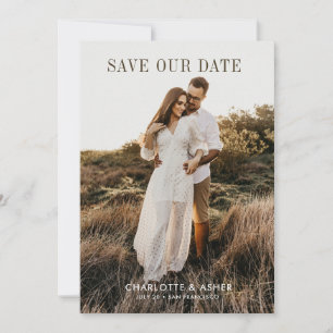 Save The Date Romantique moderne Couple Photo Enregistrer la dat