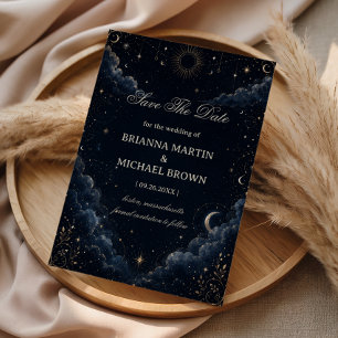 Save The Date Romantique Nuit Céleste Vintage
