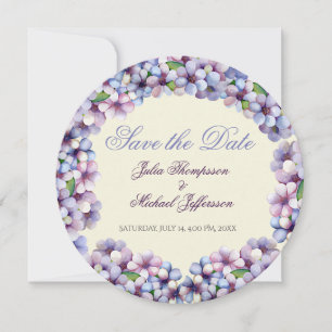 Save The Date Romantique Poétique Lilac Aquarelle Mariage Floral