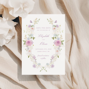 Save The Date Romantique Soft Pastel Floral Mariage