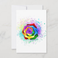 Rose arc-en-ciel coloré