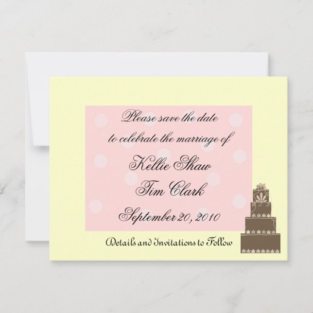 Save The Date Rose et chocolat, sauvez la date (Devant)