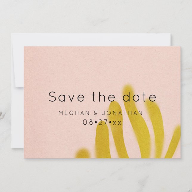 Save The Date Rose et jaune | Photo (Devant)