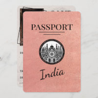 Rose Gold India Passeport Enregistrer La Date