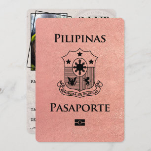 Save The Date Rose Gold Philippines Passeport Enregistrer La Dat