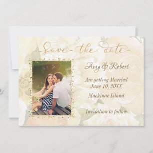 Save The Date Rose Gold Photo Enregistrer la date