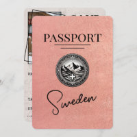 Rose Gold Suède Passeport Enregistrer La Date
