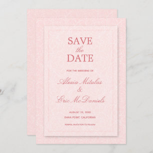 Save The Date Rose moderne chic Mariage