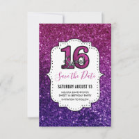 Rose & Purple Sweet 16 Parties scintillant étincel