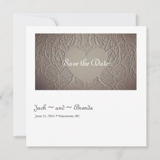 Save The Date Rose Sableuse avec Cœur