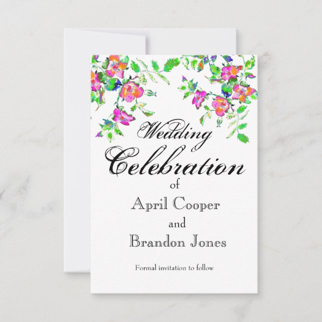 Save The Date rose vintage (Devant)