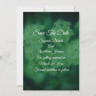 Save The Date Roses blanches sauvages Mariage floral