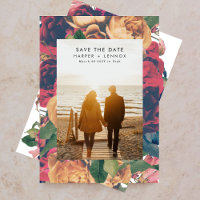 Roses Boho Moderne Editable Photo Enregistrer La D