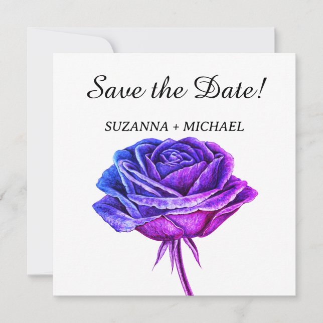 Save The Date Roses gothiques Sauver la date (Devant)