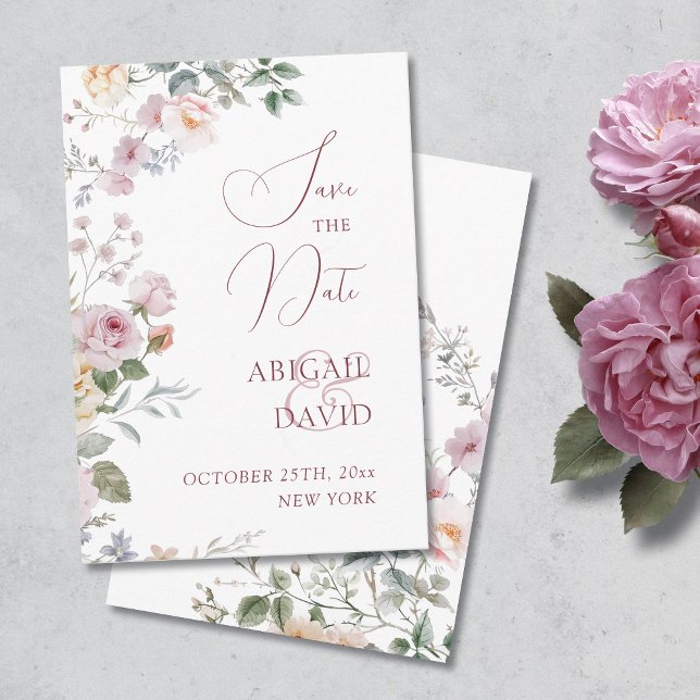 Save The Date Roses Mariage Sauvegarder La Date (Créateur téléchargé)