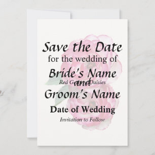 Save The Date Roses roses et blanches