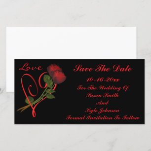 Save The Date Roses Rouges Et Mariage Coeur Enregistrer La Date