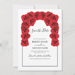 Save The Date Roses Rouges Rustiques Mariage Enregistrer La Date