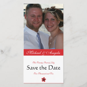 Save The Date Rouge cerise en fleurs Sakura Enregistrer la date