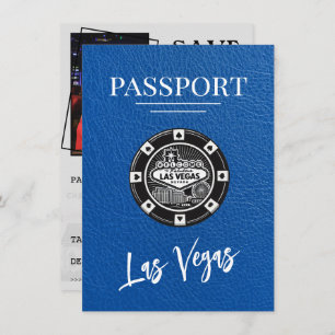 Save The Date Royal Blue Las Vegas Passport Enregistrer La Date