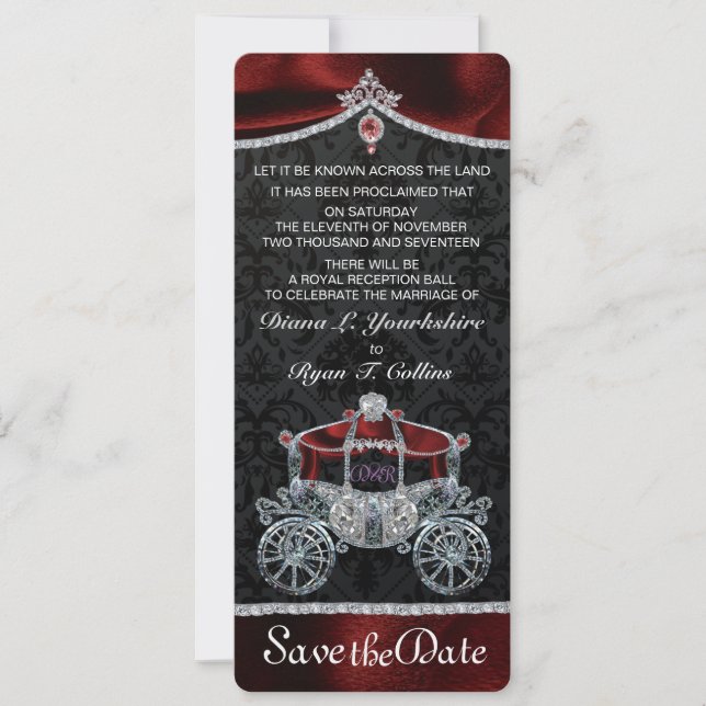Save The Date Royal Fairytale Enregistrer la date (Devant)