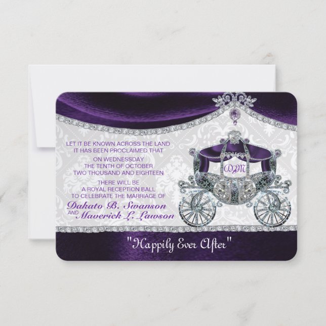 Save The Date Royal Fairytale Enregistrer la date (Devant)