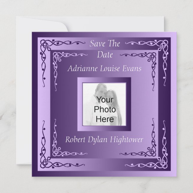 Save The Date Royal Plum Elegance I (Devant)