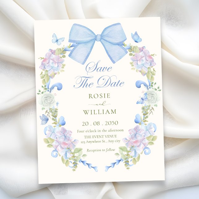 Save The Date Ruban floral pastel (Créateur téléchargé)