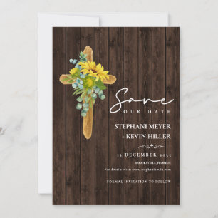 Save The Date Russe Boho Sunflower Mariage