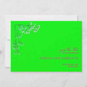 Save The Date Russe Gypsophila Neon Mariage vert