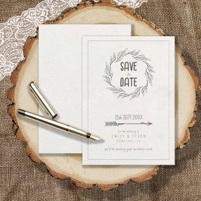Save The Date Rustic Boho Mariage ID1109 (Créateur téléchargé)