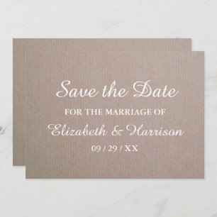 Save The Date Rustic Country Kraft Wedding Enregistrer La Date