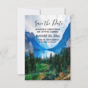 Save The Date Rustic Country Mountains Pittoresque Nature Mariag