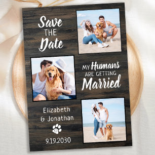 Save The Date Rustic Mariage Pet Photo Chien Enregistrer La Date