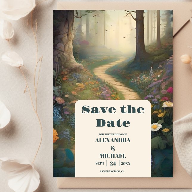 Save The Date Rustic Mountain Mariage forestier (Créateur téléchargé)
