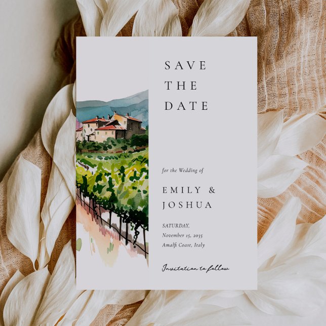 Save The Date Rustic Winery Mariage paysage (Créateur téléchargé)