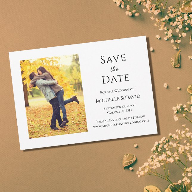 Save The Date Rustique Automne Photo Mariage Enregistrer La Date (Créateur téléchargé)
