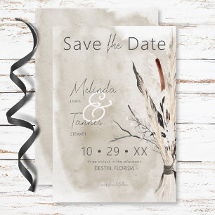 Save The Date Rustique Boho Bouquet Mariage moderne