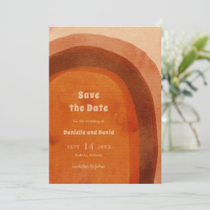 Save The Date Rustique Burnt Orange Arch Photo Mariage moderne